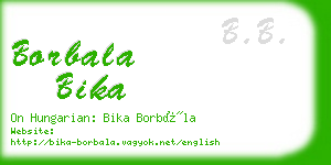 borbala bika business card